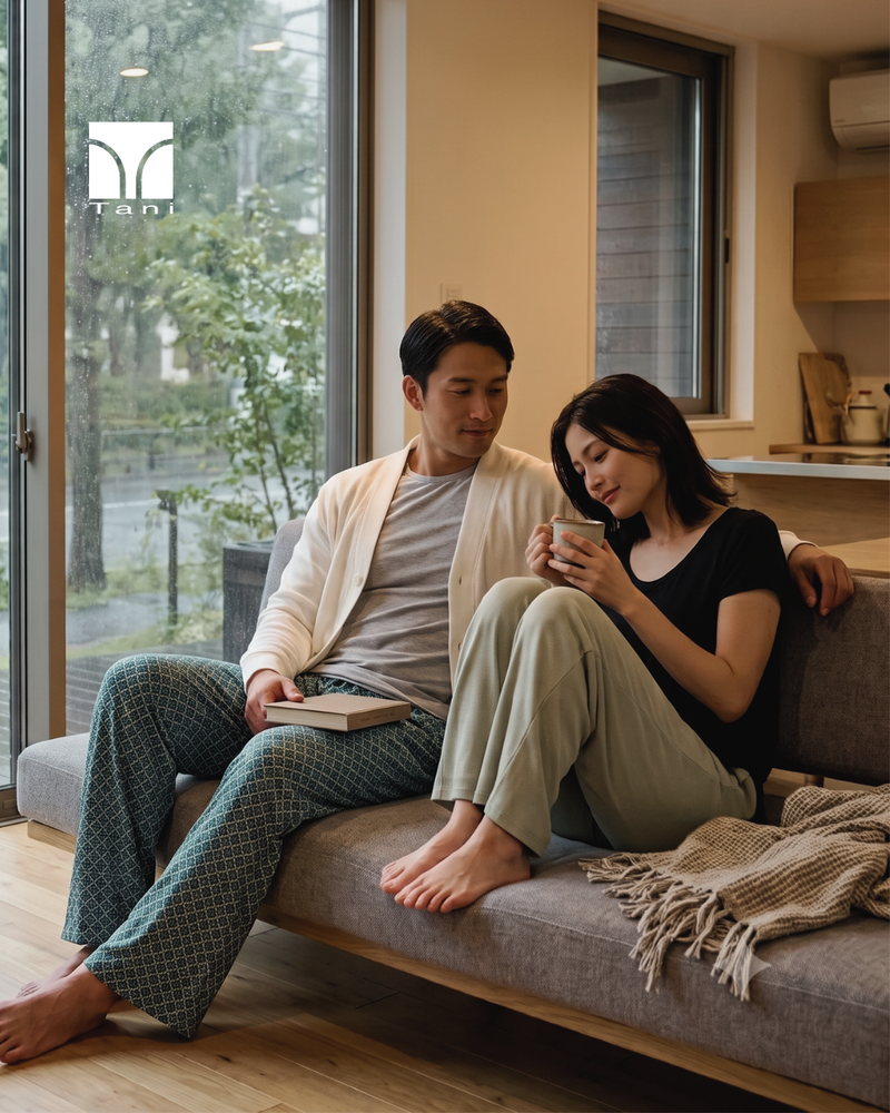 雨の日のエアコン冷えに。シルクタッチ×ミルクコットンでつくる極上の部屋着。