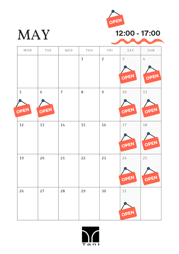 代官山ストア5月の営業予定