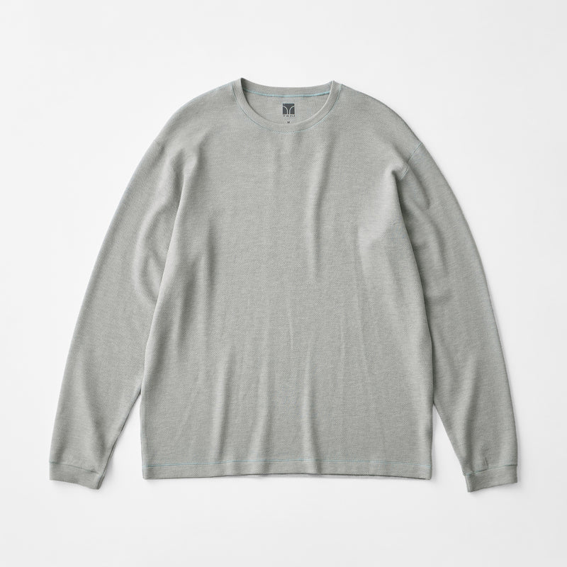 Wool Sense メンズ ラウンドネック長袖トップ_39826_fw24