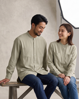 Flow Unisex No-Collar Long Sleeve Shirt_39743