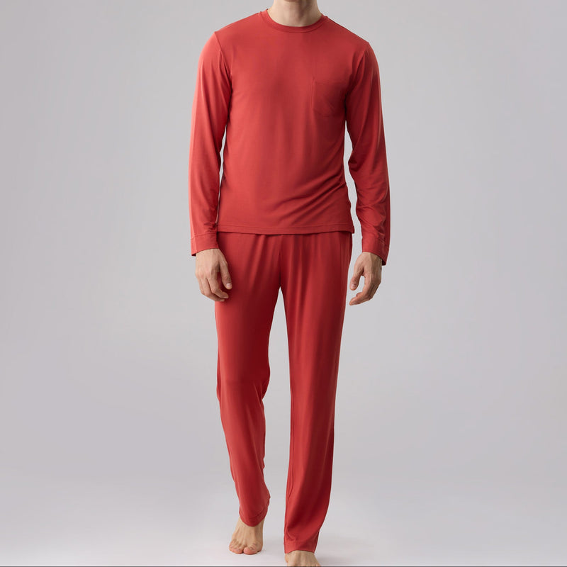 Silktouch メンズ R-ネック 長袖 Tシャツ_39562_fw25