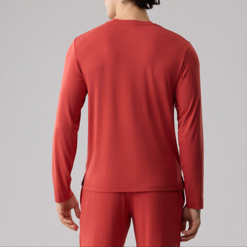 Silktouch メンズ R-ネック 長袖 Tシャツ_39562_fw25