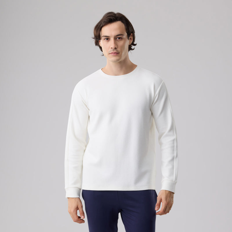 Milk Cotton メンズ R-ネック LS Tシャツ_39829_fw24