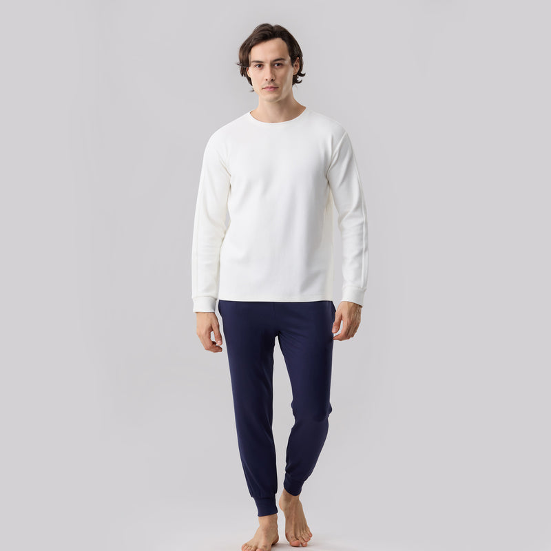 Milk Cotton メンズ R-ネック LS Tシャツ_39829_fw24