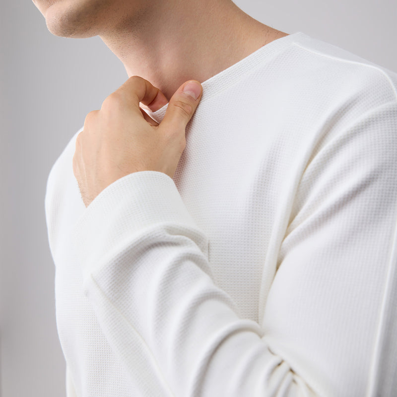 Milk Cotton メンズ R-ネック LS Tシャツ_39829_fw24