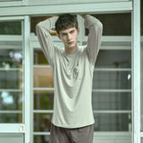 Silktouch メンズ R-ネック 長袖 Tシャツ_39562_fw26
