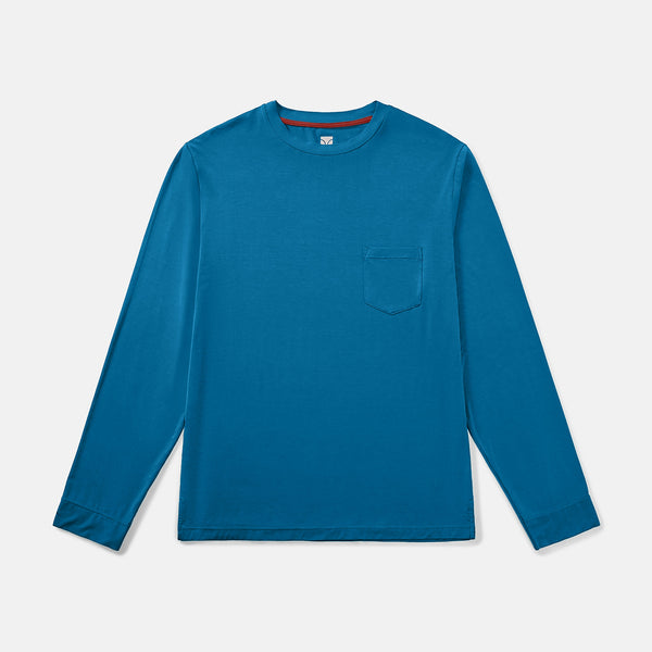 Silktouch メンズ R-ネック 長袖 Tシャツ_39562_fw25