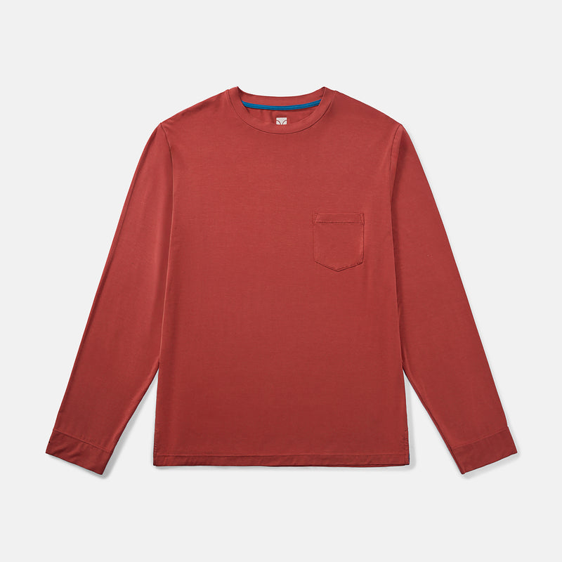 Silktouch メンズ R-ネック 長袖 Tシャツ_39562_fw25