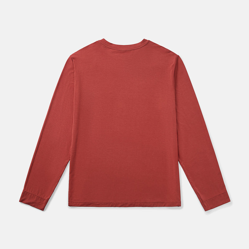 Silktouch メンズ R-ネック 長袖 Tシャツ_39562_fw25