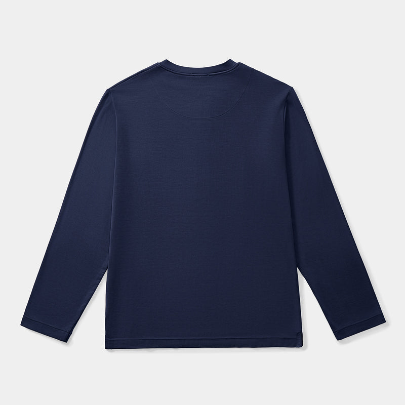 Silktouch*2 Rネック 長袖 トップ_39850_fw25